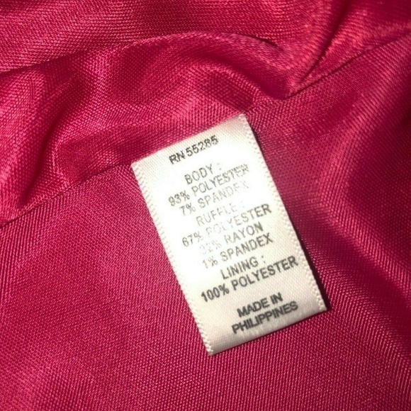 Express Women's‎ XXS Strapless Red Ruffled Dress - Picture 5 of 14